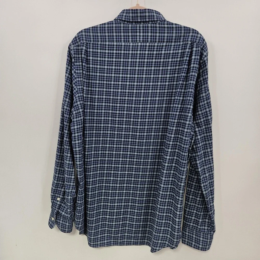 Polo Ralph Lauren Shirt Men XL Blue Plaid Classic Fit Preppy Coastal‎ Holiday